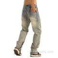 Herbst- und Winter -Retro -Zipper Trendy Brand Jeans